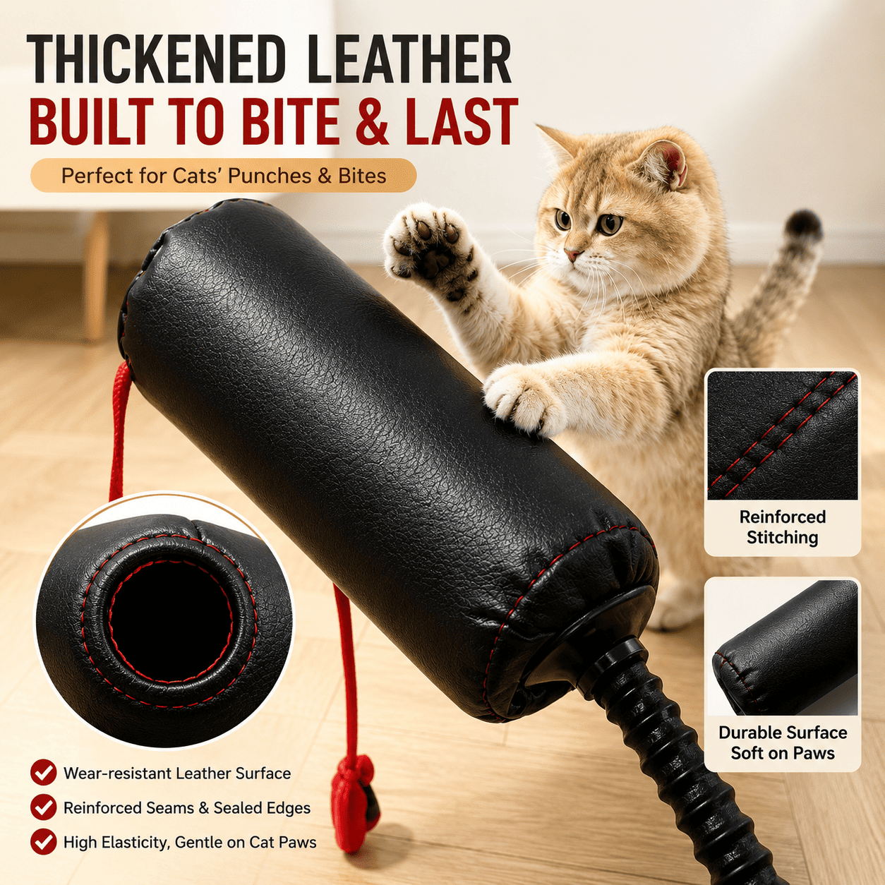 Interactive Cat Boxing Toy – Suction Cup Self-Play Punching Toy for Cats Fursera