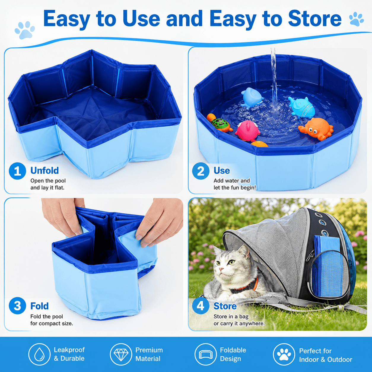 Portable PVC Bath Pool & Interactive Water Play Pool Fursera