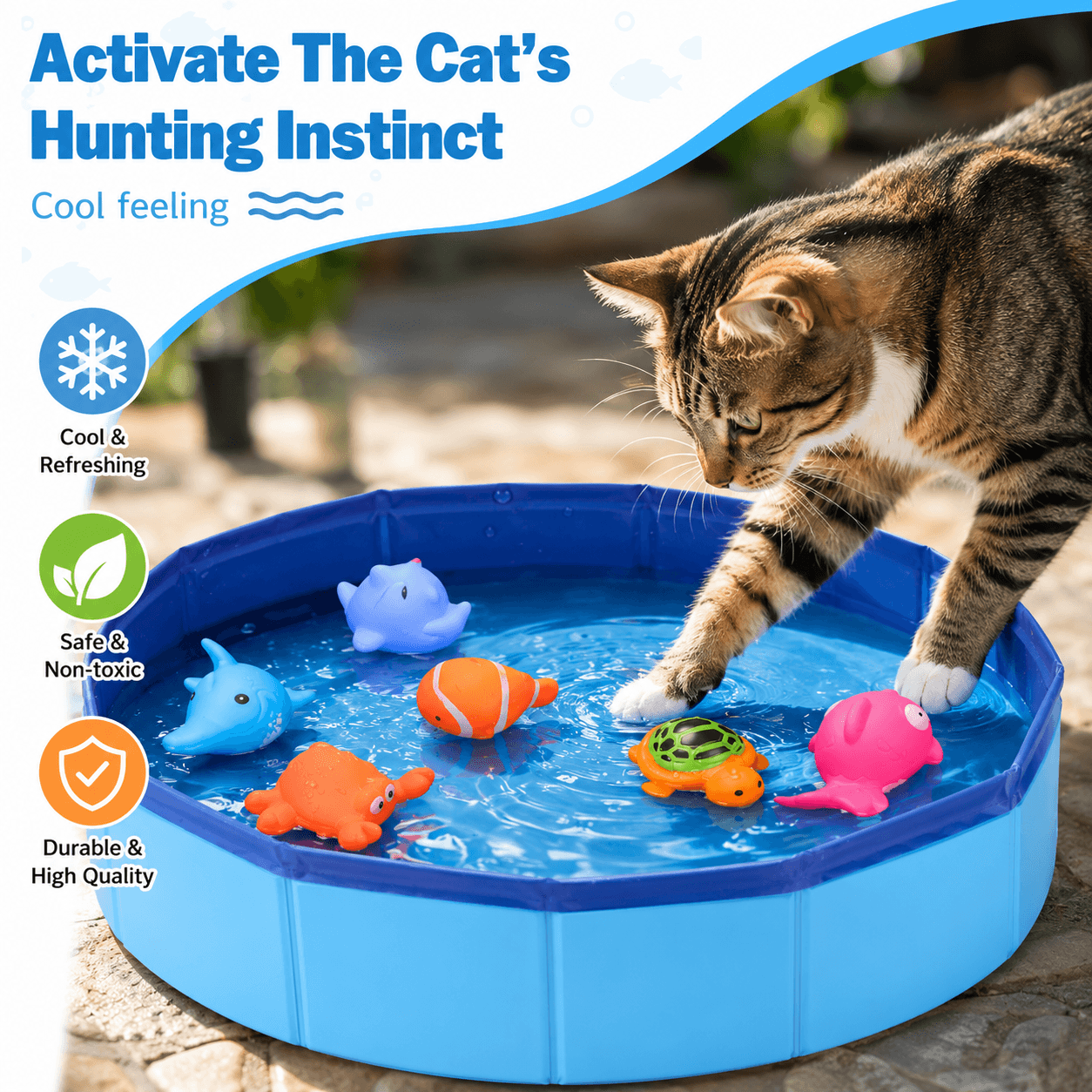 Portable PVC Bath Pool & Interactive Water Play Pool Fursera
