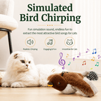 Realistic Chirping Bird Cat Toy with Flapping Wings Fursera