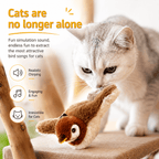 Realistic Chirping Bird Cat Toy with Flapping Wings Fursera