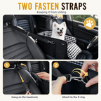 Foldable Center Console Dog Car Seat with Safety Leash & Anti-Slip Base Fursera
