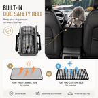 Foldable Center Console Dog Car Seat with Safety Leash & Anti-Slip Base Fursera