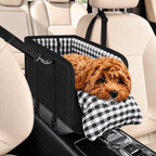 Foldable Center Console Dog Car Seat with Safety Leash & Anti-Slip Base Fursera