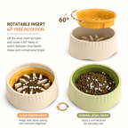 2-in-1 Rotatable Slow Feeder Bowl for Cats & Dogs Fursera