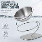 15° Elevated Stainless Steel Pet Bowl Fursera