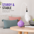 Interactive Feather &amp; Laser Cat Toy – Wobble Teaser with Bell Fursera