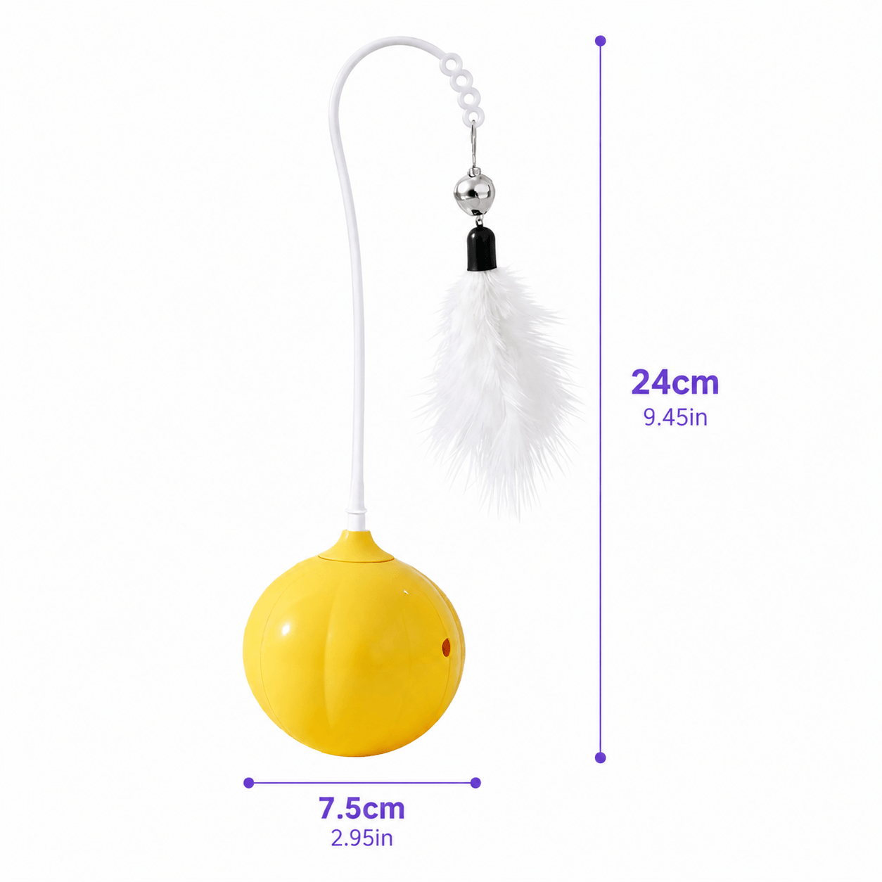 Interactive Feather &amp; Laser Cat Toy – Wobble Teaser with Bell Fursera
