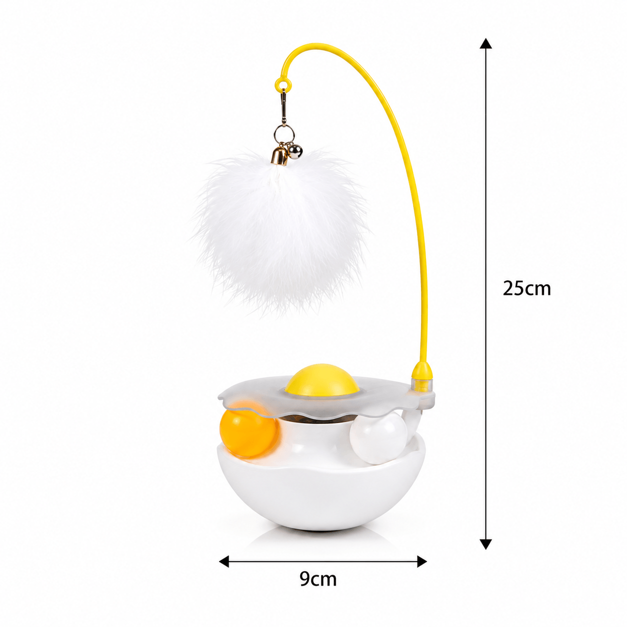 Interactive Cat Toy with Feather, Bell & Catnip Fursera
