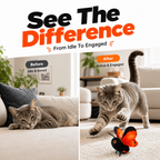 Interactive Automatic Butterfly Teaser for Indoor Cats Fursera