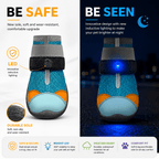 Motion-Activated LED Dog Boots – Breathable Anti-Slip Paw Protection Shoes - 2pcs Fursera