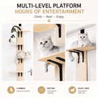 Door-Mounted Cat Climber – Space-Saving Multi-Level Cat Tree Fursera