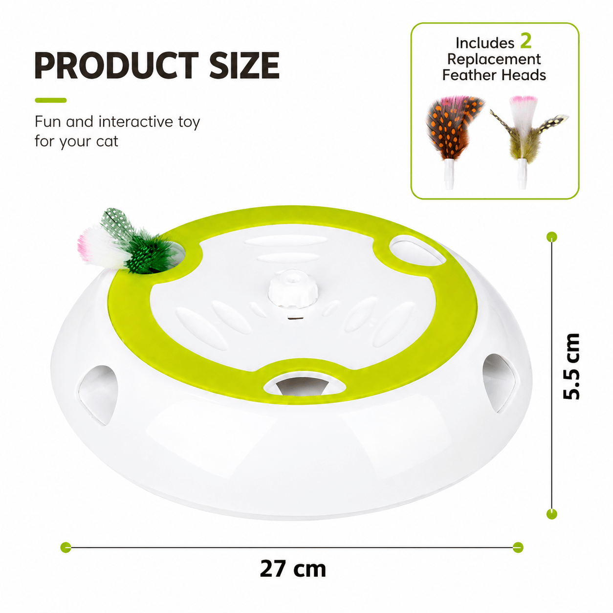 Interactive Feather Hunt Cat Toy – Rechargeable Multi-Speed Play Fursera