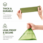 HDPE and EPI dog poop bags with leak-proof rolls and free dispenser