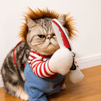 Scary Doll Pet Costume – Funny Halloween Costume for Cats & Dogs Fursera