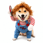 Scary Doll Pet Costume – Funny Halloween Costume for Cats & Dogs Fursera