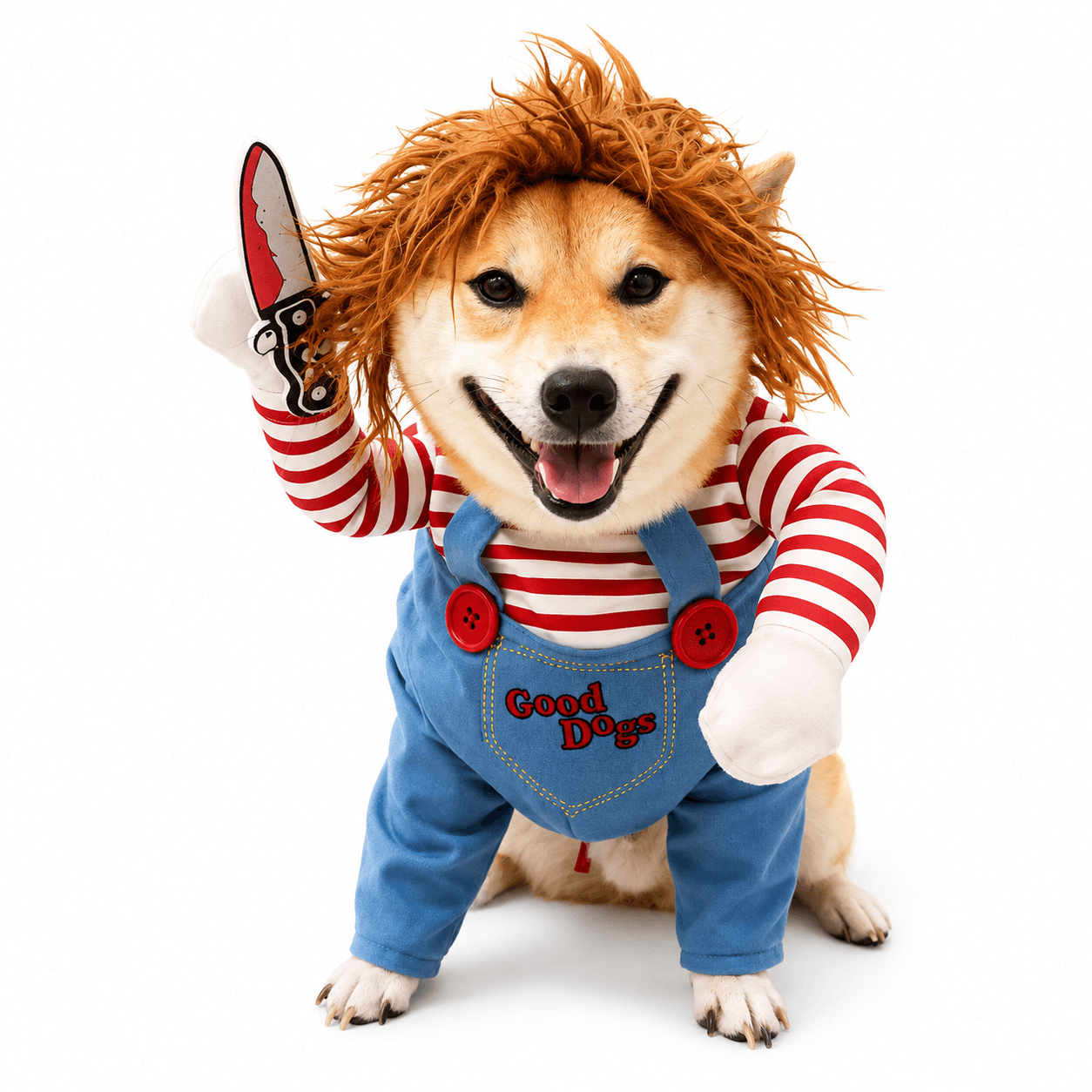 Scary Doll Pet Costume – Funny Halloween Costume for Cats & Dogs Fursera