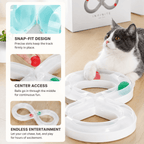 Infinity Cat Track Toy – Interactive Rolling Ball Puzzle for Indoor Cats Fursera