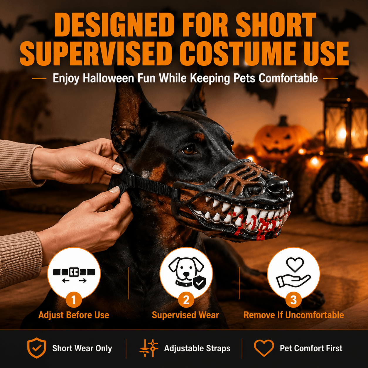 Scary Dog Muzzle with Teeth Fursera