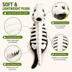 Dinosaur Skeleton Costume for Dogs & Cats | Soft Plush Halloween Pet Costume Fursera