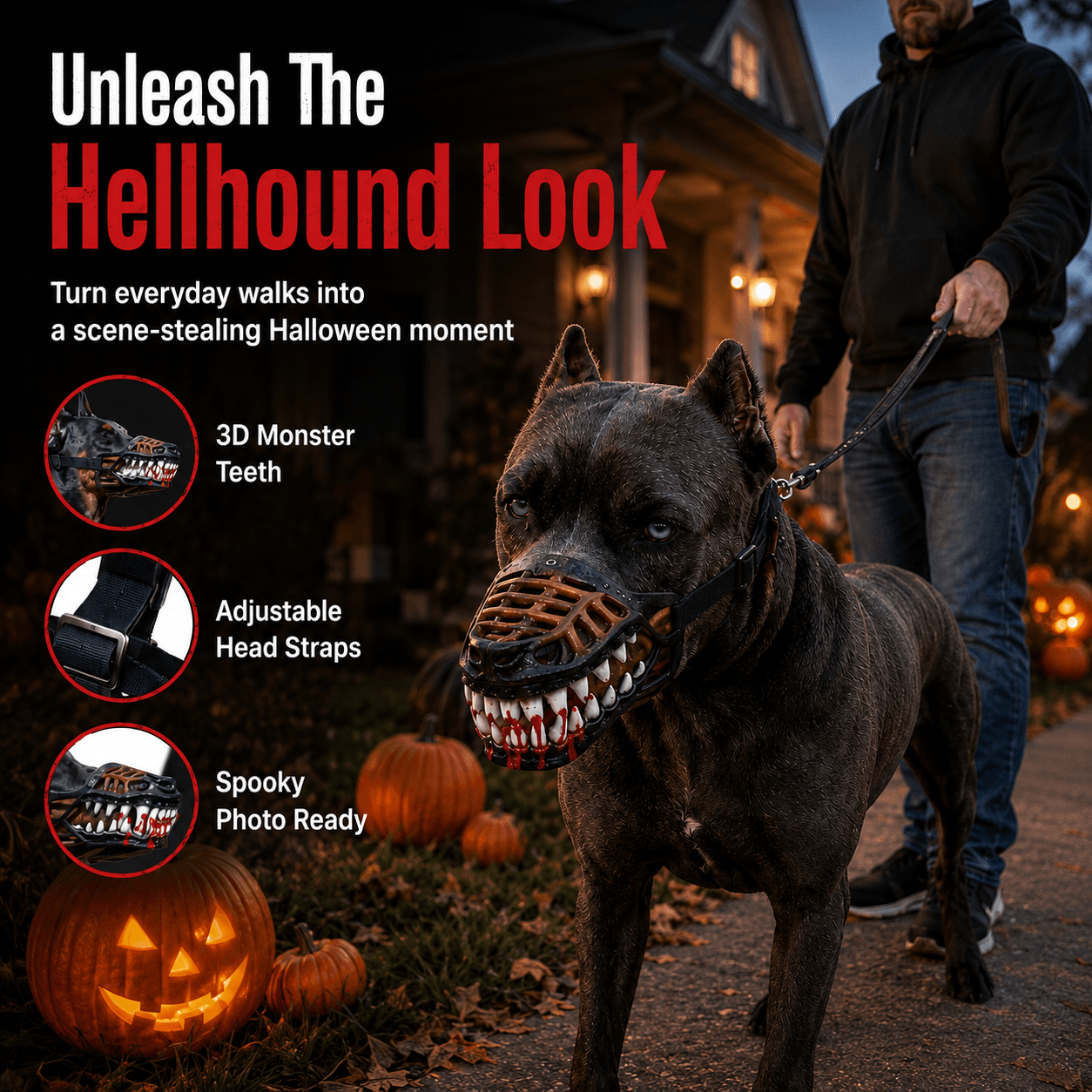Scary Dog Muzzle with Teeth Fursera