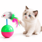 Tumbler Mouse Cat Toy – Wobble Interactive Toy with Sound & Feathers Fursera