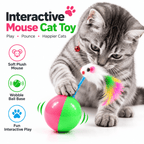 Tumbler Mouse Cat Toy – Wobble Interactive Toy with Sound & Feathers Fursera