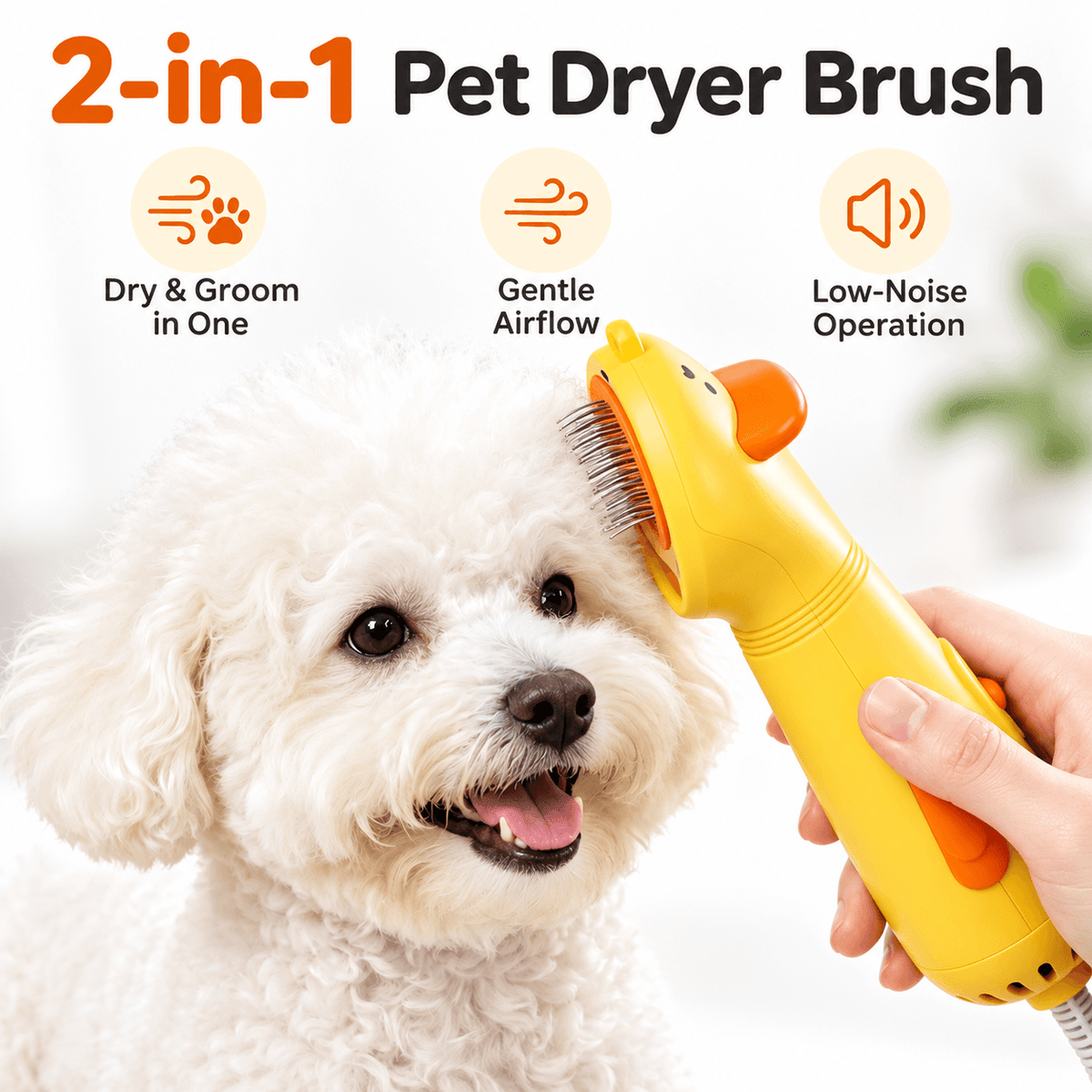 2-in-1 Pet Hair Dryer & Grooming Brush Fursera