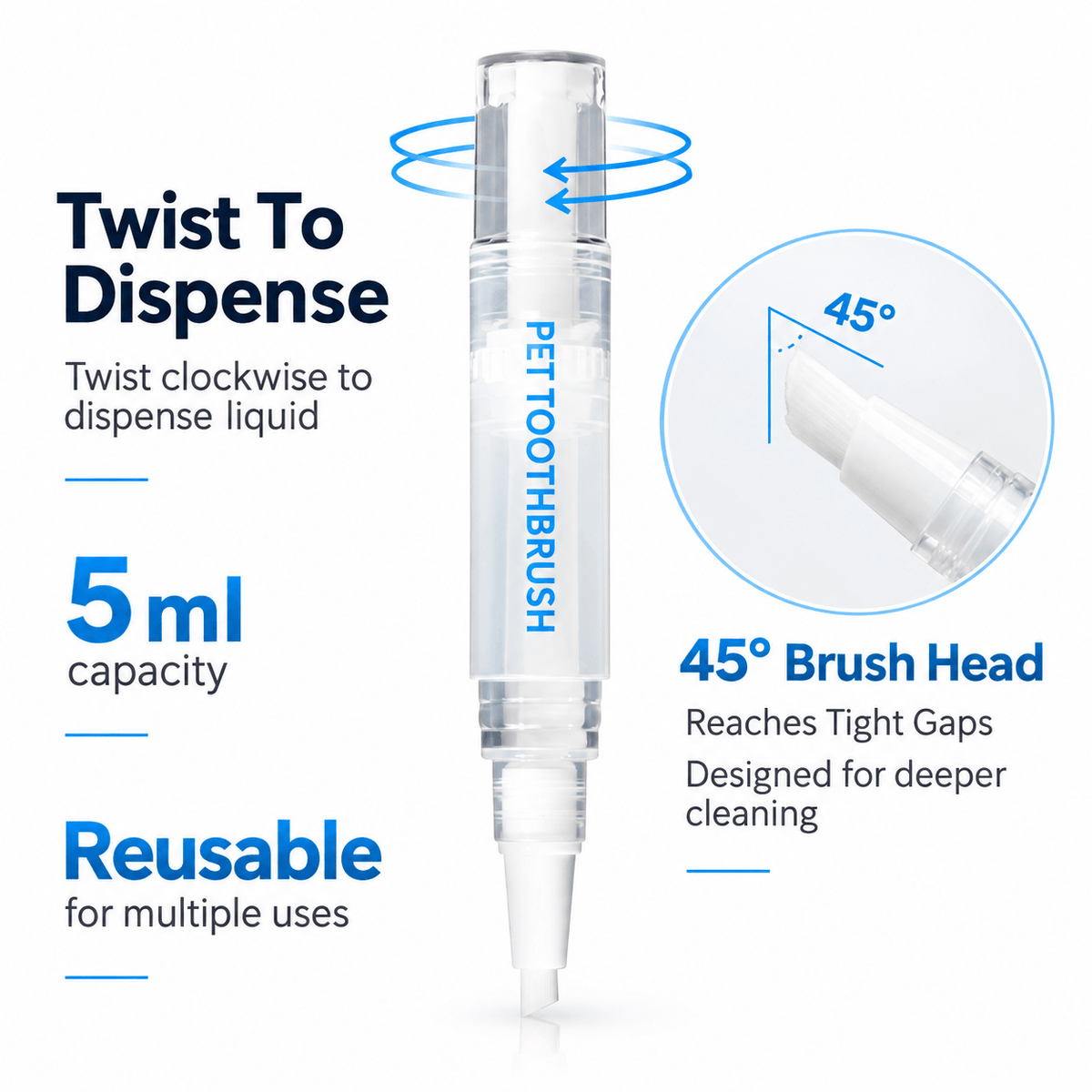 2-in-1 Pet Toothbrush Pen for Cats & Dogs Fursera