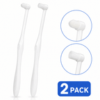 Pet Dental Toothbrush 2-Pack – Flat & Pointed Brush Heads for Cat & Dog Teeth Cleaning Fursera