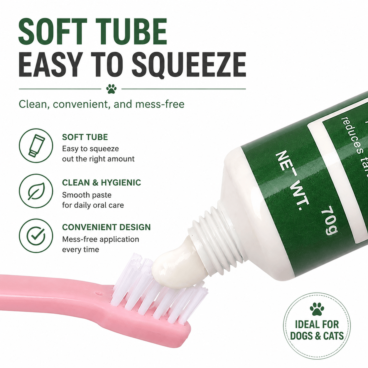Pet Dental Gel Toothpaste for Cats & Dogs Fursera