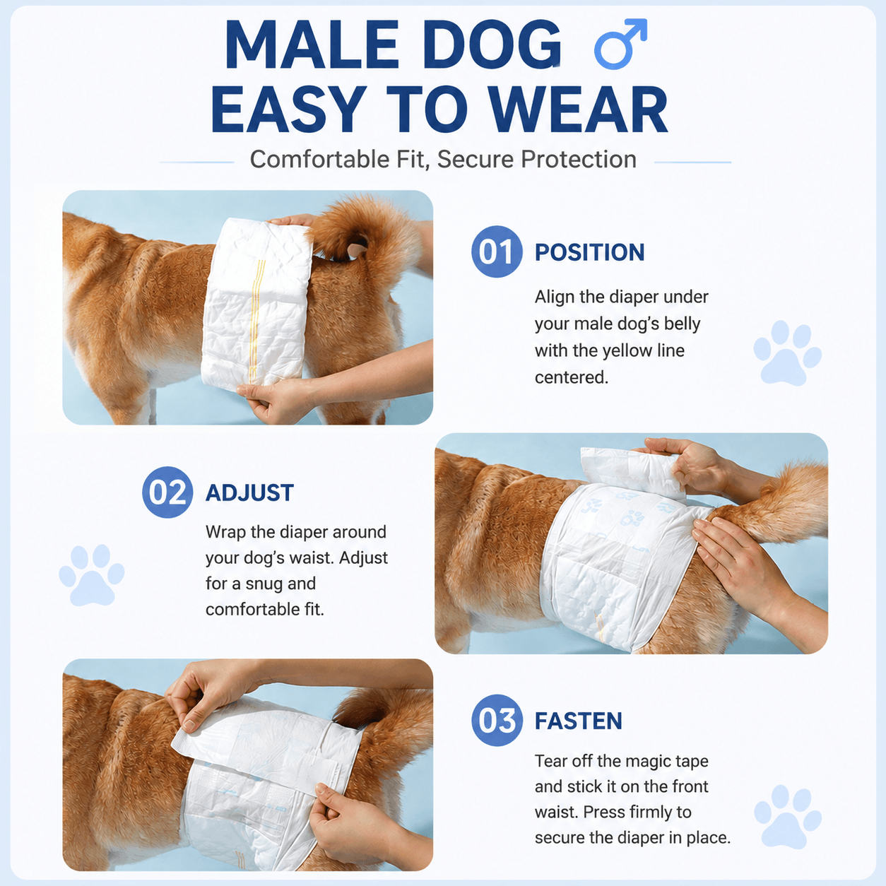 Disposable Dog Diapers for Male & Female Dogs 10 Pack Fursera