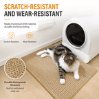Double Layer Cat Litter Mat – Honeycomb Litter Trap Mat for Cleaner Floors Fursera