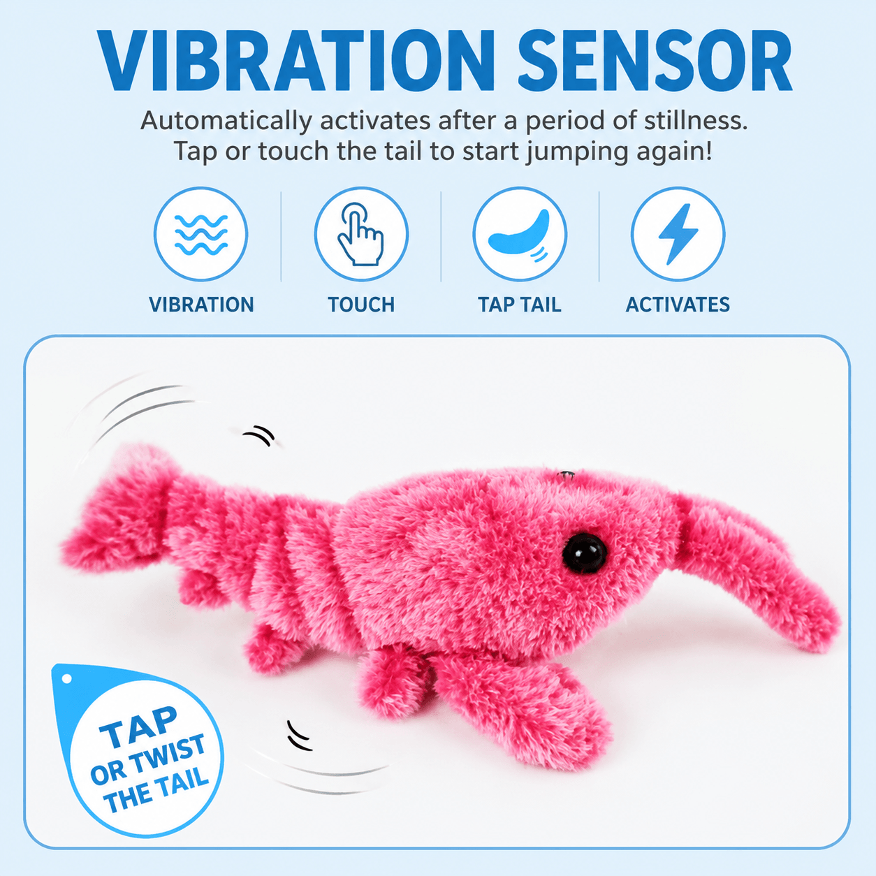 Interactive Lobster Pet Toy – Moving Wiggle Toy for Cats & Dogs Fursera