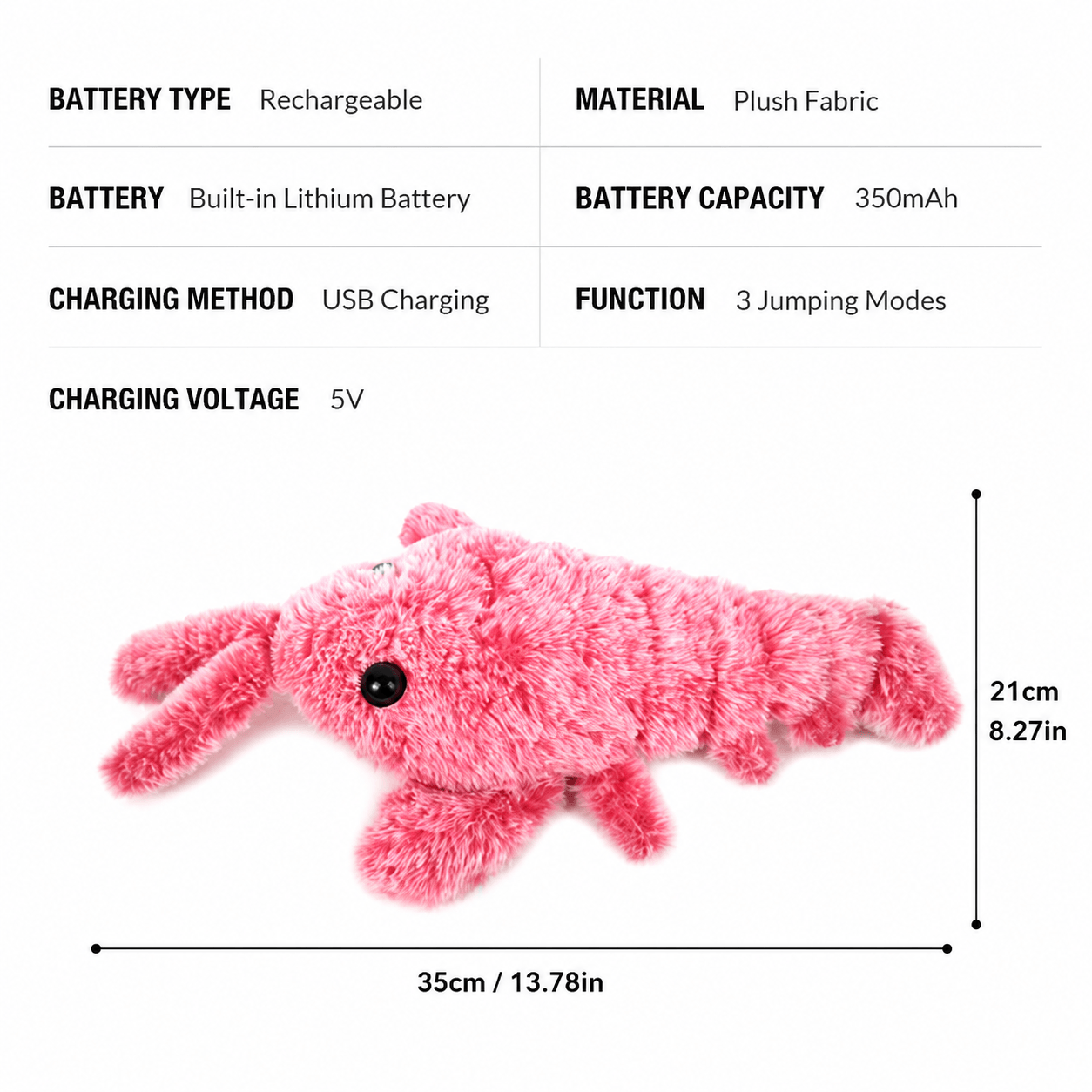 Interactive Lobster Pet Toy – Moving Wiggle Toy for Cats & Dogs Fursera