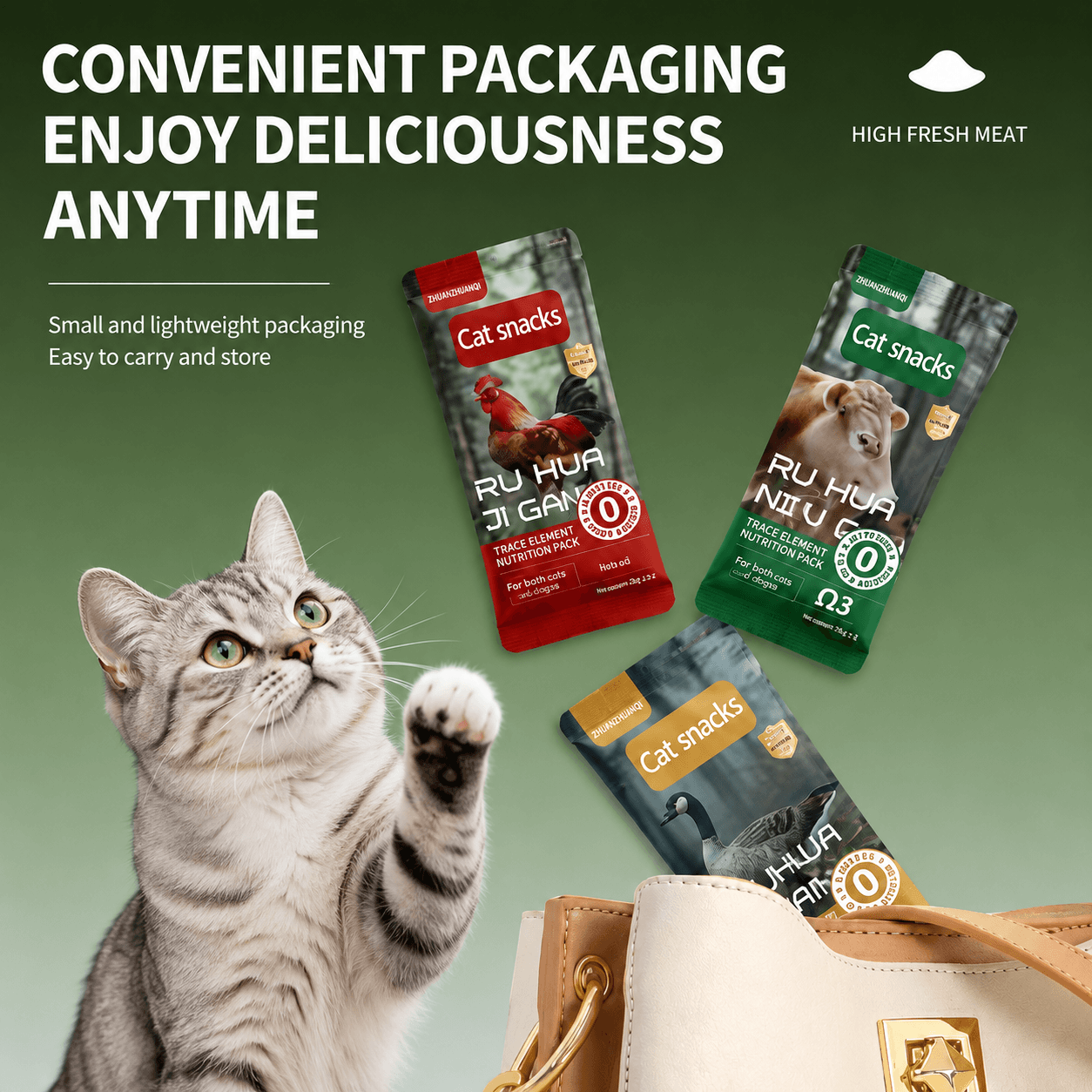 Trace Element Nutrition Pack for Cats & Dogs – Premium Meat Treats with Krill Oil & Fish Oil Fursera