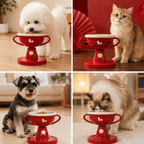 5-Level Adjustable Elevated Pet Bowl – 60° Tilt Feeding Bowl for Cats & Dogs Fursera