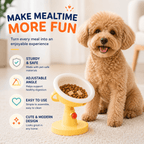 5-Level Adjustable Elevated Pet Bowl – 60° Tilt Feeding Bowl for Cats & Dogs Fursera