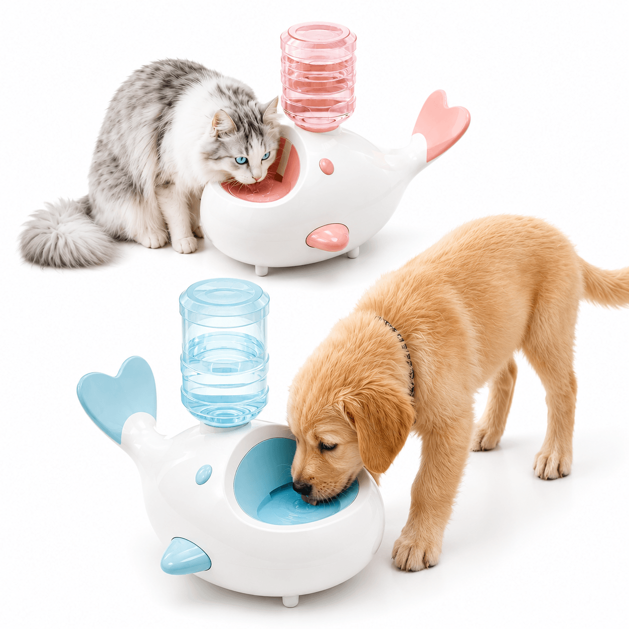 Automatic Pet Water Dispenser – Siphon Gravity Water Bowl for Cats & Dogs Fursera