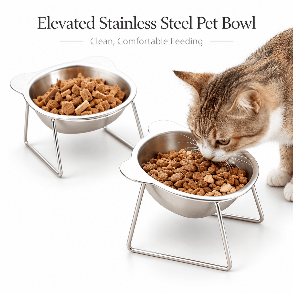 Elevated Stainless Steel Pet Bowl Fursera