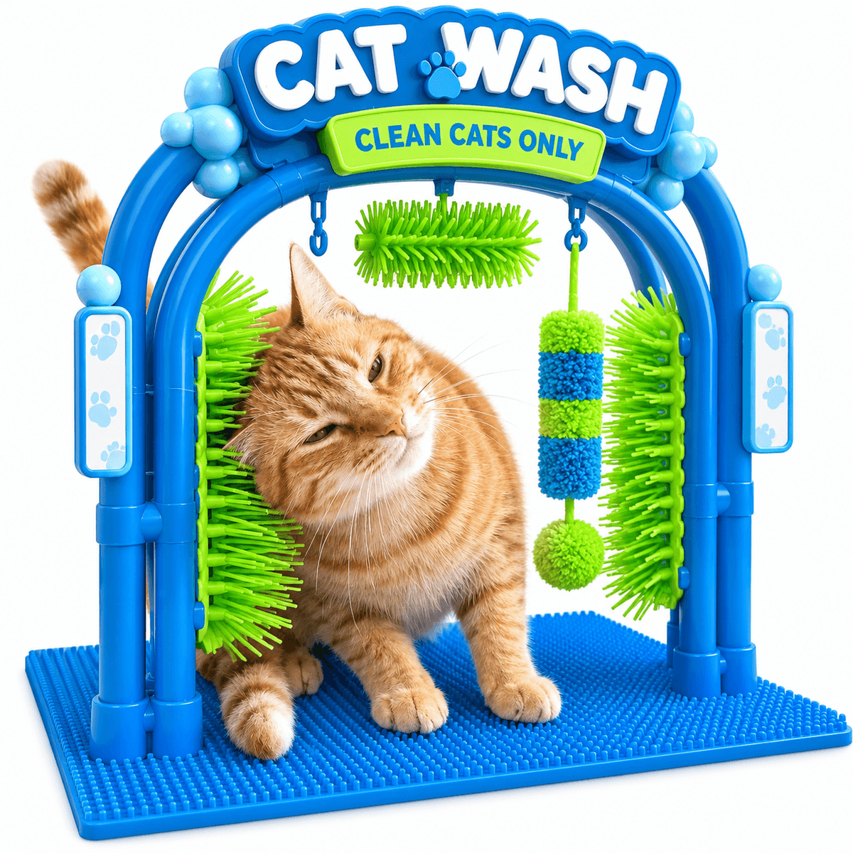 Cat Self-Grooming Station – Interactive Brush & Massage Toy Fursera