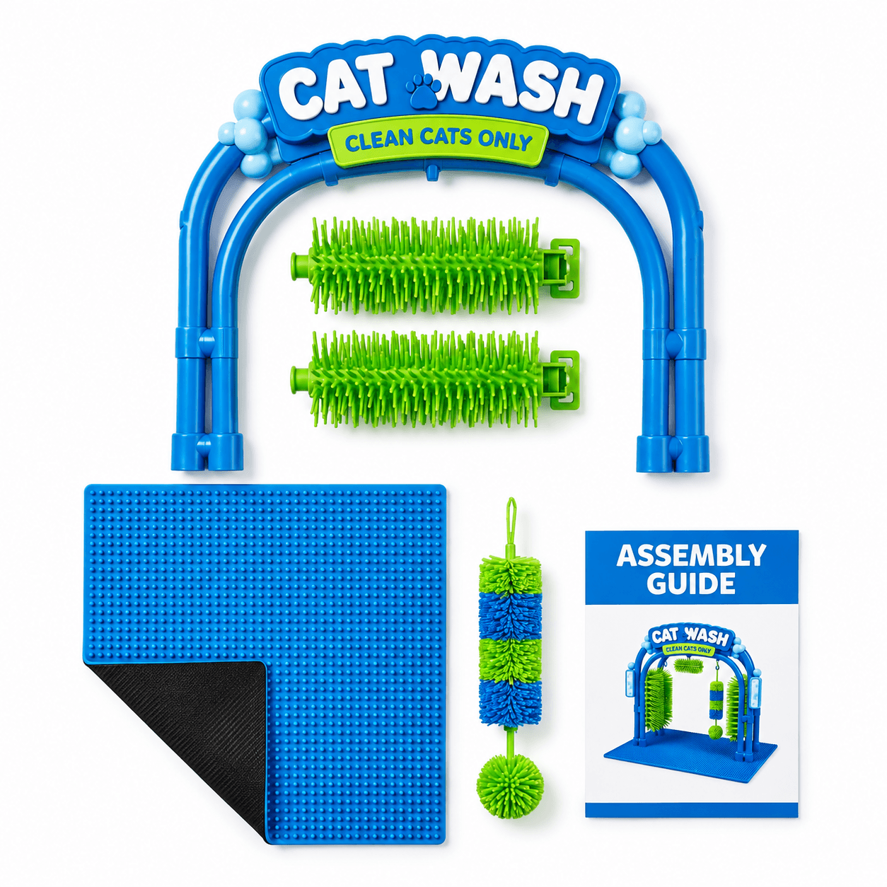 Cat Self-Grooming Station – Interactive Brush & Massage Toy Fursera