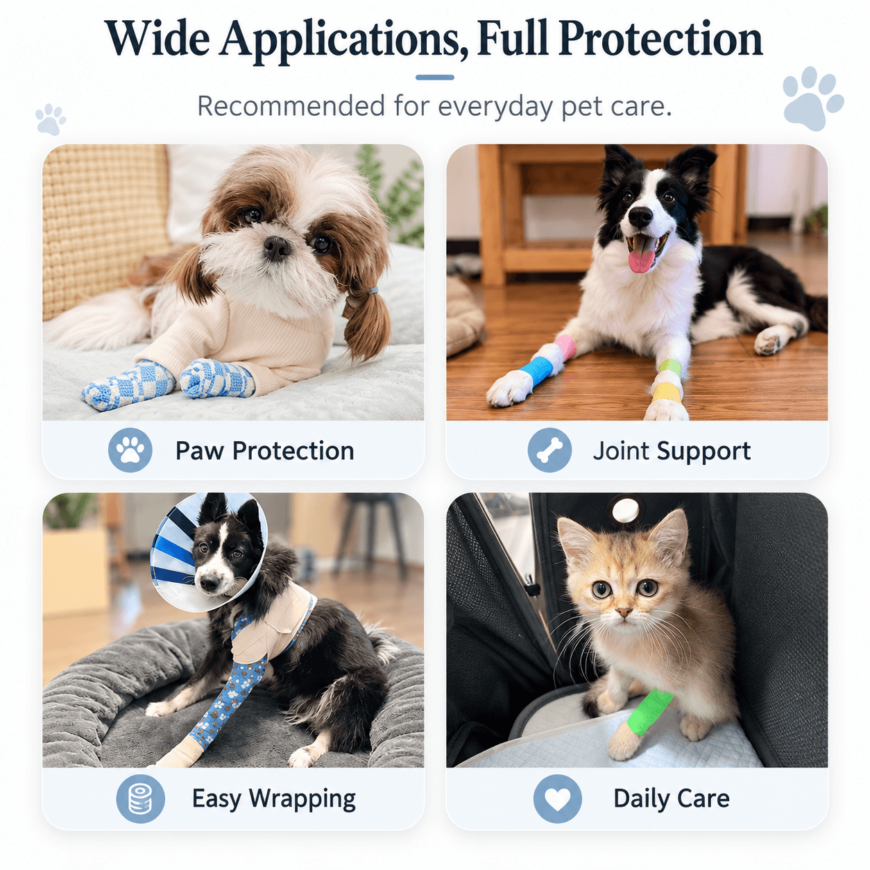 Self-Adhesive Pet Bandage Wrap for Dogs & Cats Fursera