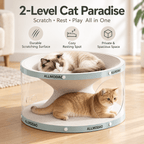 Cat Tunnel Scratch Bed – 3-in-1 Scratcher, Lounge & Play House Fursera
