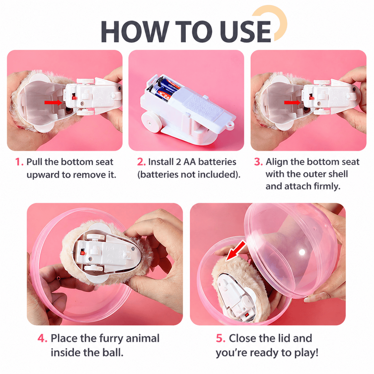 Electric Rolling Ball Cat Toy