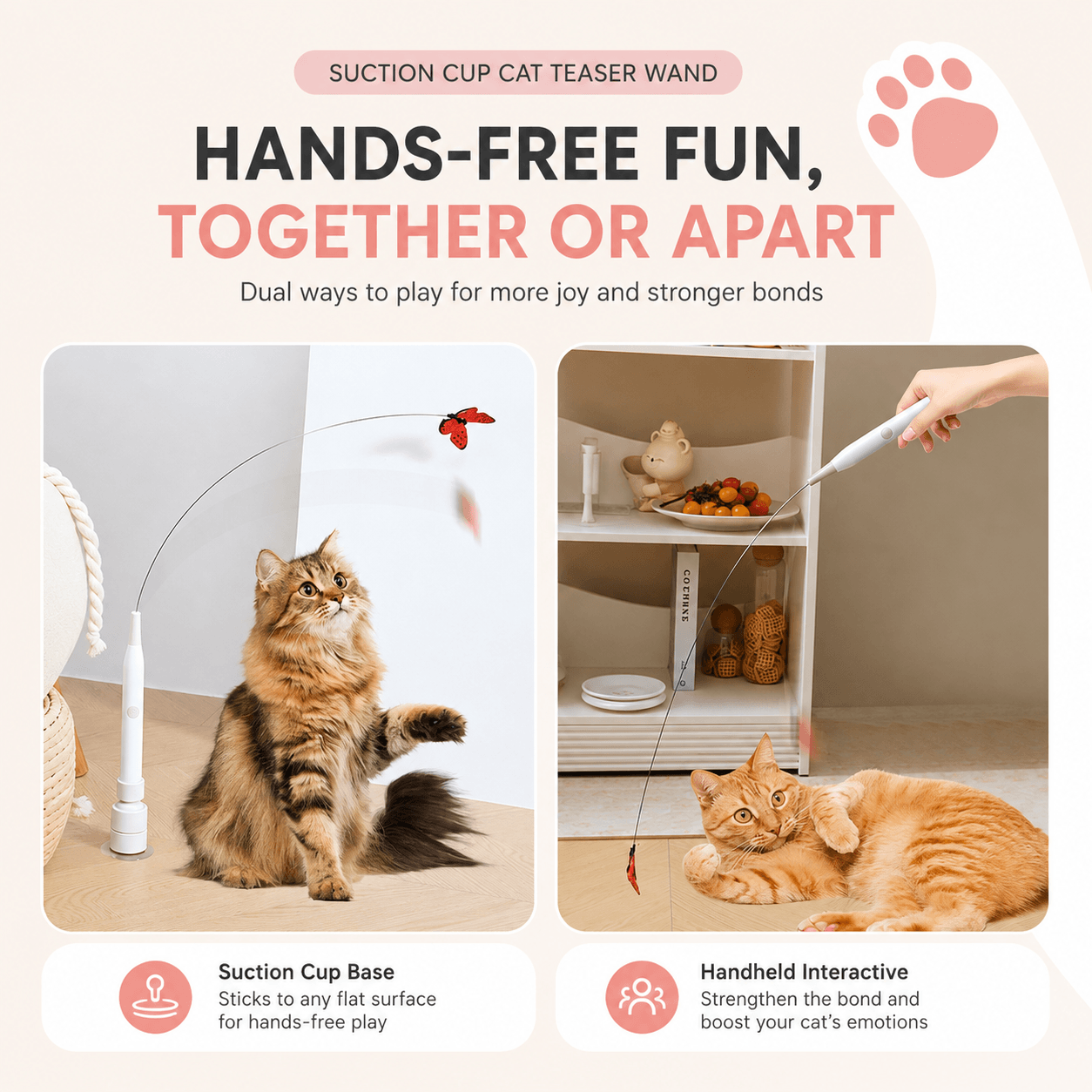 Interactive Butterfly Cat Toy – Automatic 360° Rechargeable Self-Play Teaser Fursera