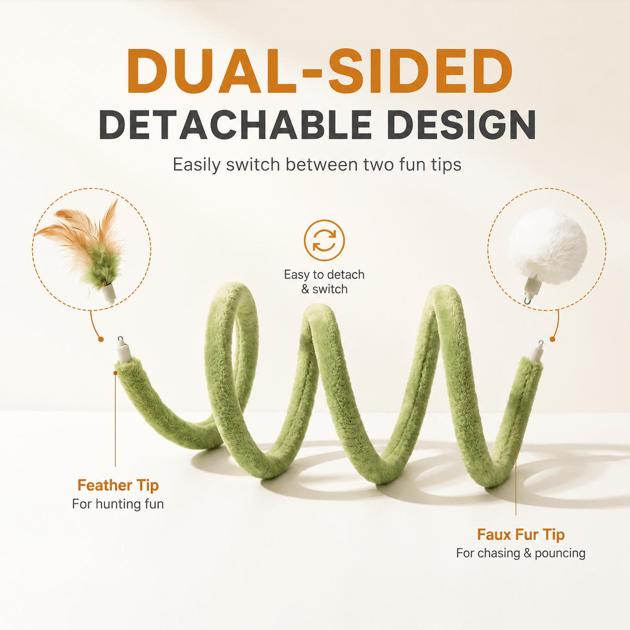 Foldable Spring Cat Tunnel with Interactive Feather Toys Fursera