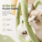 Foldable Spring Cat Tunnel with Interactive Feather Toys Fursera