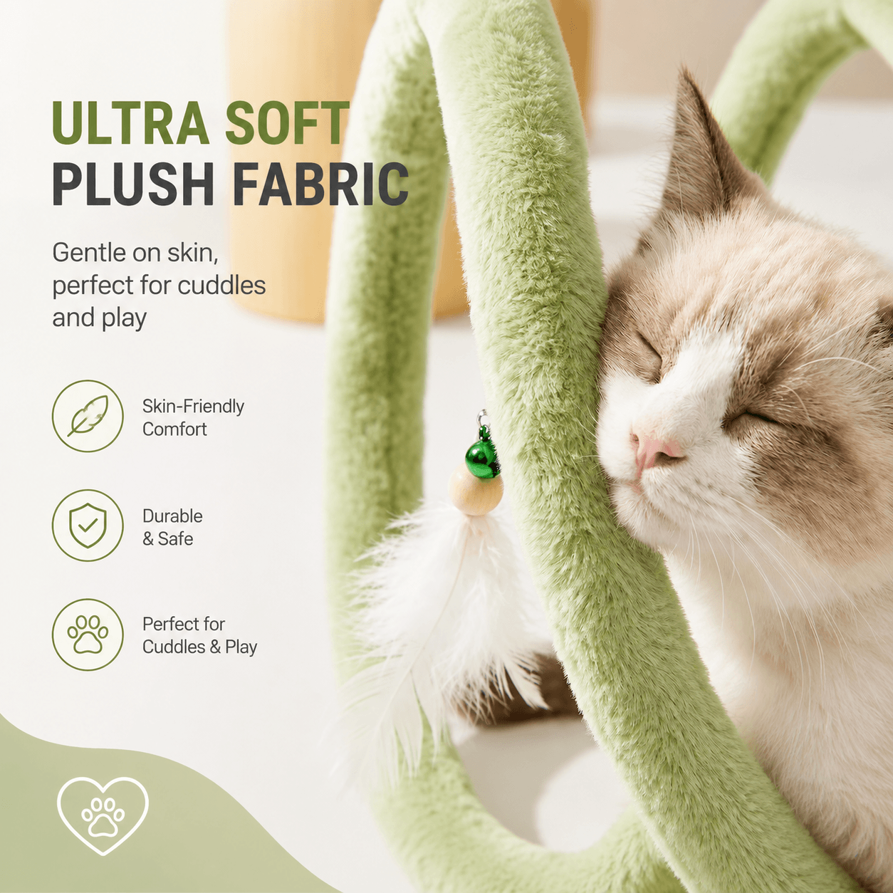 Foldable Spring Cat Tunnel with Interactive Feather Toys Fursera