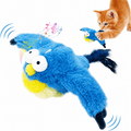Realistic Chirping Bird Cat Toy with Flapping Wings Fursera